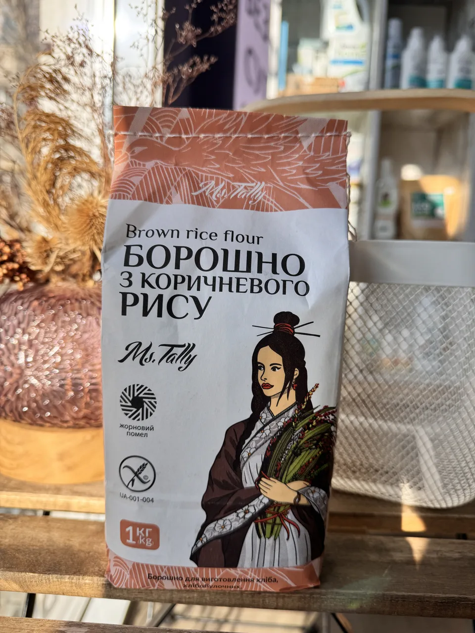 Мука из коричневого риса без глютена 1кг, Ms.Tally