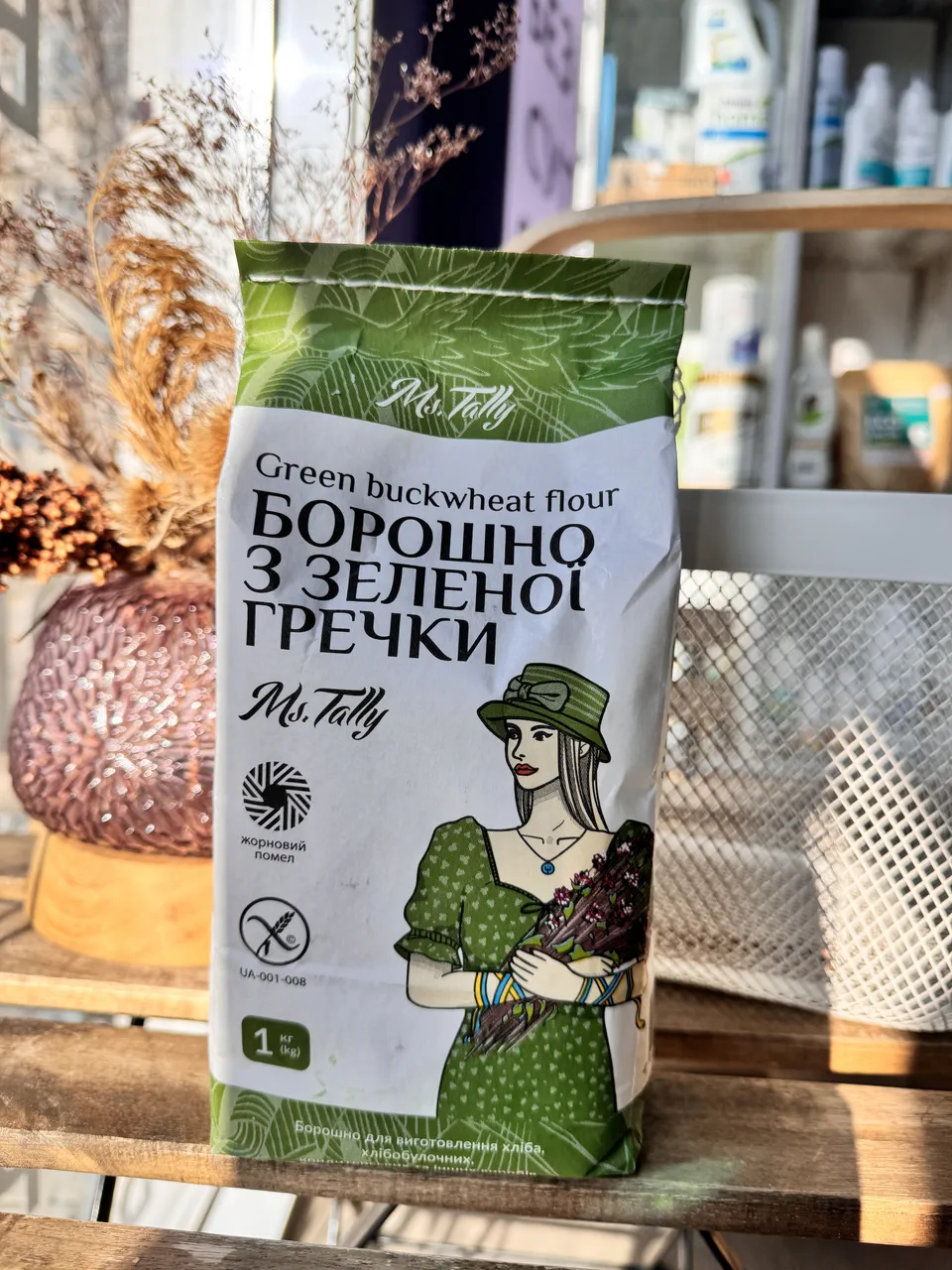 Мука зеленой гречки 1кг Ms.Tally